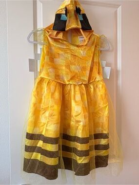 Girls Minecraft Bee Costume with Hood